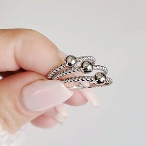 Beaded Ring, Sterling Silver Ring, Bead Ring, Simple Ring,Dainty Minimalist Ring